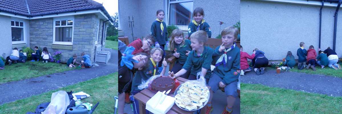 Newburgh Cubs gardening visit